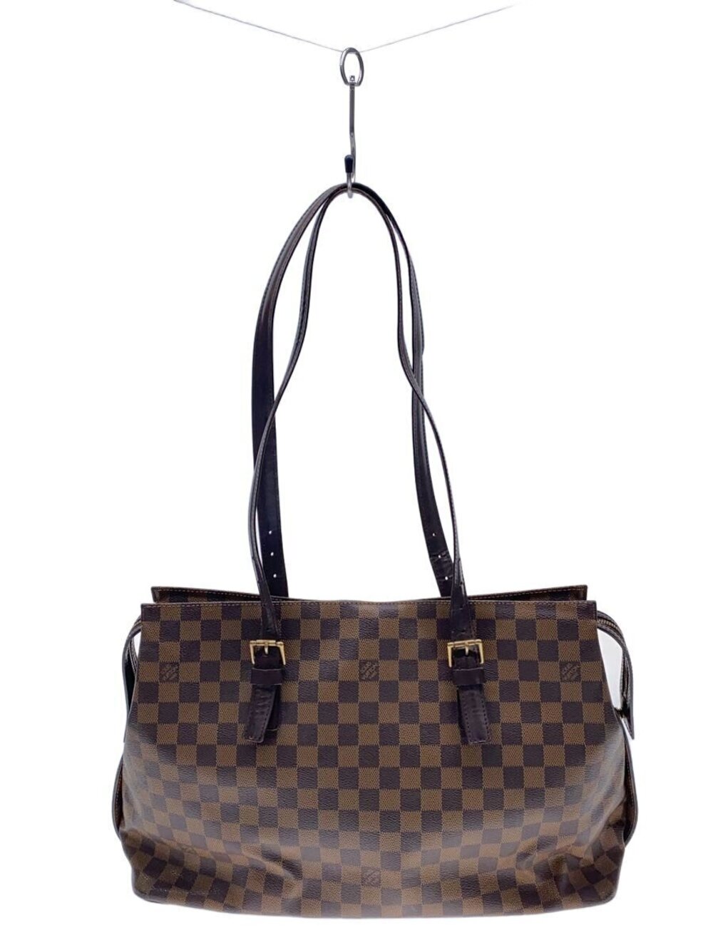 LOUIS VUITTON Chelsea Bag Damier Ebene Brown All over